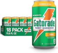 Gatorade Thirst Quencher, Orange, 11.6 Fl Oz Cans (Pack of 18)
