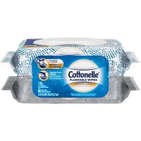 Cottonelle Flushable Wet Wipes - Wavy CleanRipple Texture - WhitePacket - 42/Packet - 84 / Pack