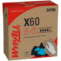 Wypall GeneralClean X60 Multi-Task Cleaning Cloths - Pop-Up Box - 8.34" Width x 16.80" Length - White - Hydroknit - 118 / Box