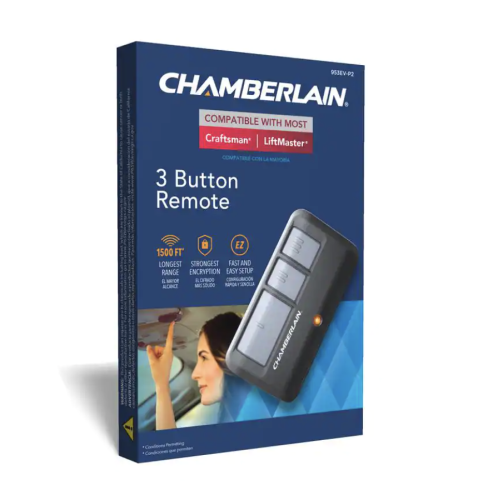 Chamberlain 953EV-P2 3-Button Garage Door Remote Control - Garage Door ...