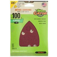 Gator 3732 Mouse Detail Sanding Sheet, 3-1/2 in W, 5 in L, 100 Grit, Medium, Aluminum Oxide Abrasive, Paper Backing (5-Pack)