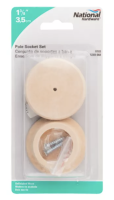 National Hardware V103 N269-068 Pole Socket Set, Wood, Natural