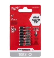 Milwaukee 48-32-4615 SHOCKWAVE Impact Duty T10 - T40 Torx Insert Bit Set, 1 in (7-Piece)