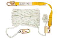 Werner L242050W Lifeline, 50 ft L Line, 5/8 in W Line, Double-Locking, Snap Harness Hook