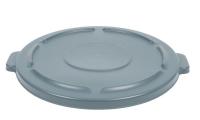 Rubbermaid FG265400GRAY Lid, 55 gal, Plastic, Gray, For: Brute 55 gal Container