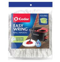 O-Cedar EasyWring 148474 Spin Mop Refill, Microfiber, White