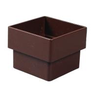 Amerimax T1523 Square Downspout Connector, Brown Vinyl, 2 in x 2 in