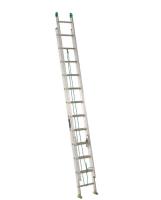 Louisville AE4224PG 24 ft Extension Ladder, Aluminum, 225 lb Capacity