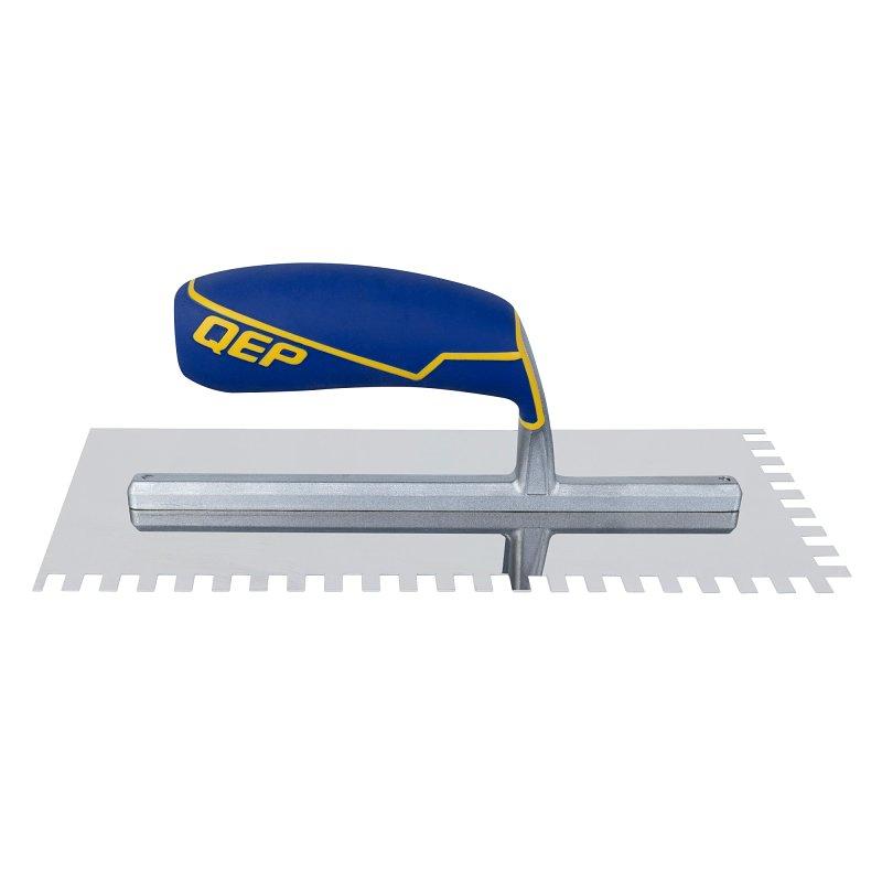 QEP 49916-12 Trowel, 11 in L, 4-1/2 in W, Square Notch, Contoured ...