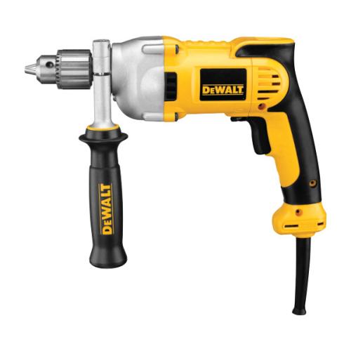DEWALT DWD210G 1/2" VSR Corded Pistol Grip Drill — 10.0A, 980W, 0–1,250 RPM, Metal Gear Housing & 360° Locking Side Handle
