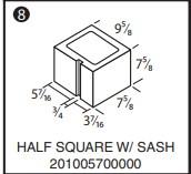 Amcon 10" Half Sash Block