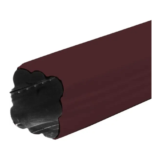 Small Square Chocolate Aluminum Gutter Downpipe – Sold by the Piece (10 Per Box)