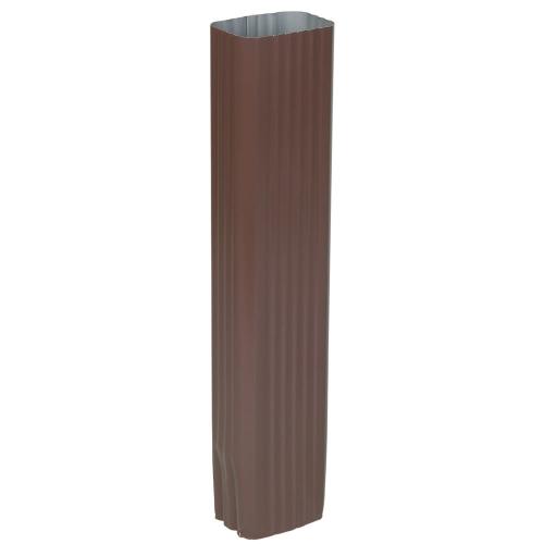 Small Square Pebble Clay / Latte Aluminum Gutter Downpipe – Sold by the Piece (10 Per Box)