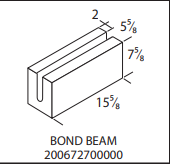 Amcon 6" Bond Beams Through Knock out