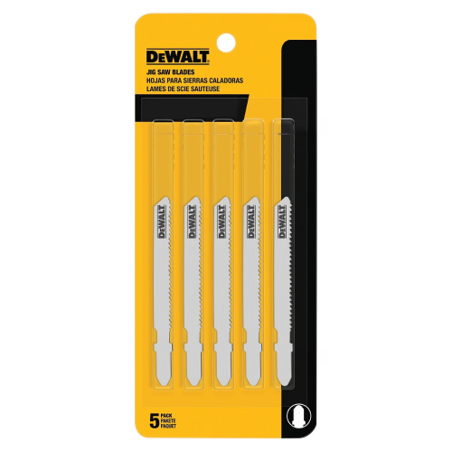 DEWALT Jigsaw Blades, Thin Metal Cutting, T-Shank, 3-Inch, 24-Tpi, 5-Pack (Dw37765)
