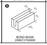 Amcon 8" Closed Bottom Bond Beam
