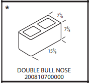 Amcon 8" Double Bullnose Face 8x8x16"