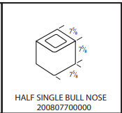 Amcon 8" half single bullnose