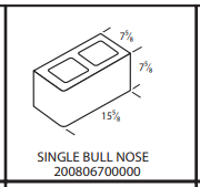 Amcon 8" Single Bullnose 8x8x16"