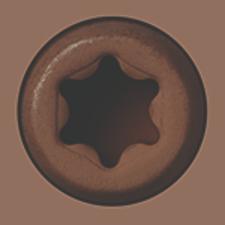 100pc 2.75 EXY Screw TAN GRAY, Epoxy Coated Deck Screw - Starborn, Walnut & Rich Maple Fiberwood