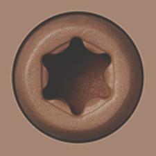 100pc 2.75 EXY Screw Mochaccino Epoxy Coated Deck Screw - Starborn SAND #64, Vintage Brown Fiberwood
