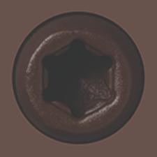 100pc 2.75 EXY Screw CHOCOLATE, Epoxy Coated Deck Screw - Starborn
