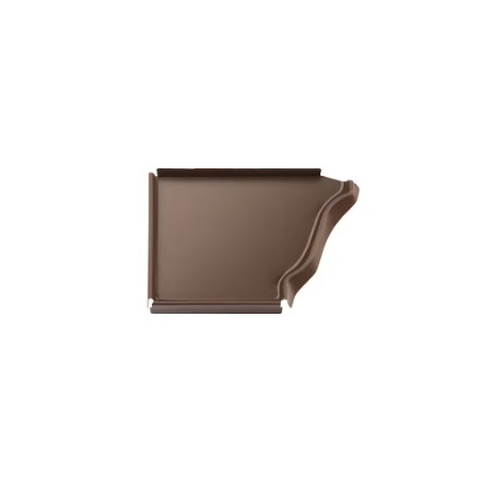 5" Chocolate Gutter End Caps – 50 Pack (25 Left / 25 Right) – Sold by the Box