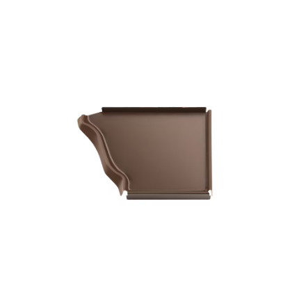 5" Universal Brown Gutter End Caps – 50 Pack (25 Left / 25 Right) – Sold by the Box