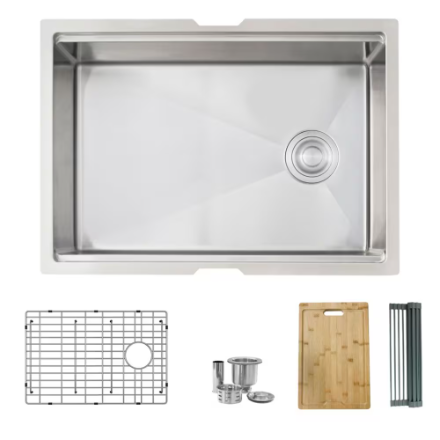 Stylish Versa27 S-627W Workstation Undermount Kitchen Sink – 27" x 19" x 10"