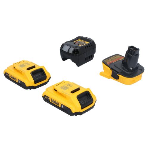 DCA2203C DEWALT 20V MAX to 18V Adaptor Kit with 2 DCB203 (2.0Ah) and Charger