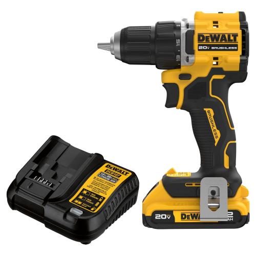 DEWALT 20V MAX Compact 1/2" Drill/Driver (2.0Ah) with 1 Battery and Kit Box