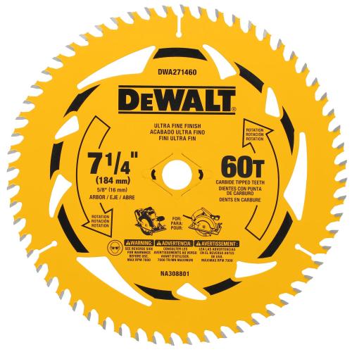 DEWALT B Mpk - Dewalt 7-1/4" 60T Saw Blade - Bulk 10 Pack. High Performance Cutting Tool Designed for Durability, Precision Cutting, and Extended Blade Life