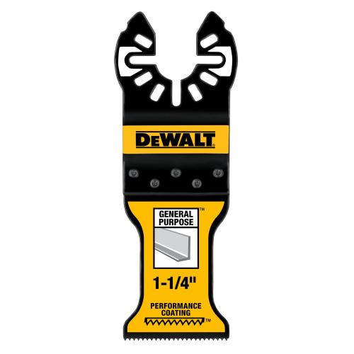 DEWALT 1-1/4 in Titanium Oscillating Tool Blade for Metal Cutting (1 Pack). High Performance Cutting Tool Designed for Durability, Precision Cutting, and Extended Blade Life. Suitable for Professional Trades and Jobsite Use
