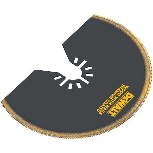 DEWALT Oscillating Titanium Semi-Circle Blade. High Performance Cutting Tool Designed for Durability, Precision Cutting, and Extended Blade Life