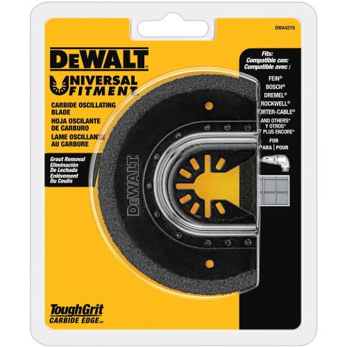DWA4219 DEWALT Oscillating Carbide Grit Grout Removal Semi-Circle Blade