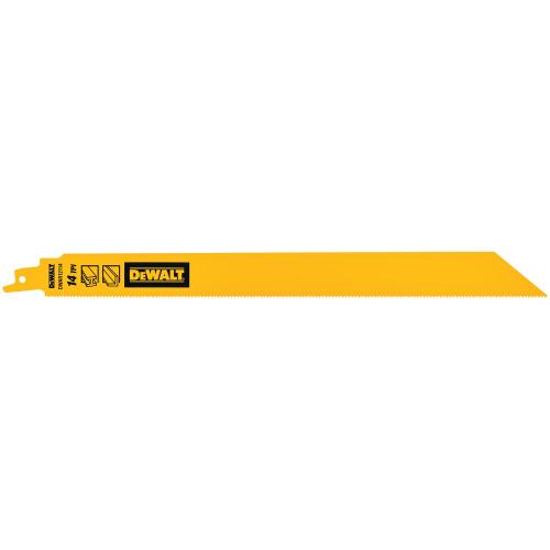 DWAR12114 DEWALT 12" 14 Tpi 1" Reciprocating Saw Blade 5-Ct