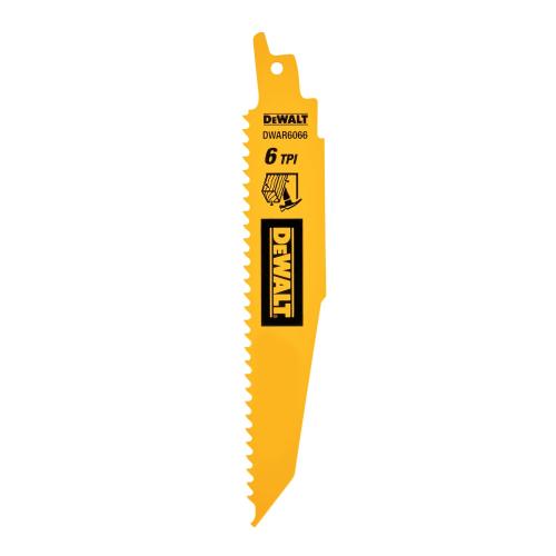 DWAR6066 DEWALT 6" 6TPI Demo Reciprocating Blade 5-Ct