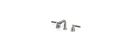 Graff Vintage Collection Widespread Bathroom Faucet – Polished Nickel with Black Accents