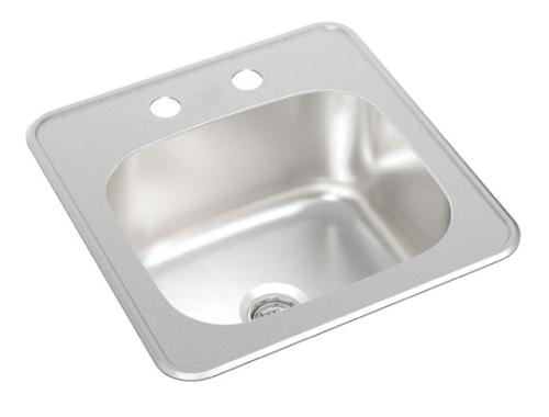 Novanni Pro JP717D6 20-Gauge Stainless Steel Single Bowl Drop-In Bar Sink – 15" x 15" x 6"