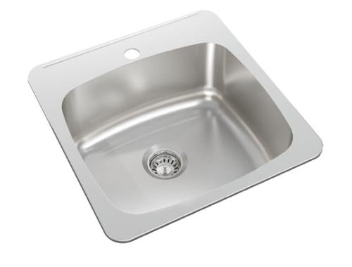 Novanni Pro 20-Gauge Stainless Steel Single Bowl Drop-In Kitchen Sink – 20-7/8" x 20" x 7"