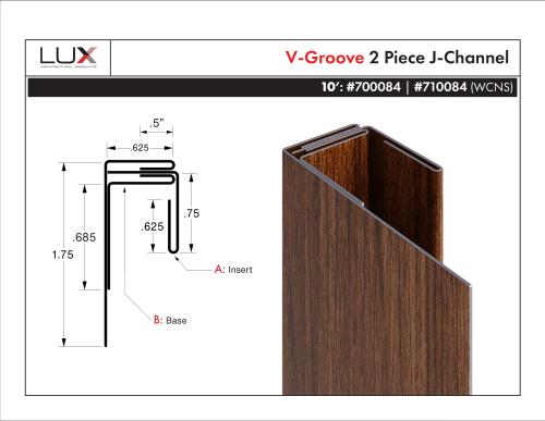 5/8" 2pc West Coast J Channel Pocket 12'