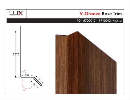 West Coast Naturals V Groove Base Trim 10'