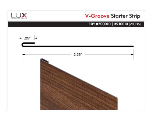 West Coast Naturals V Groove Starter Strip 10'