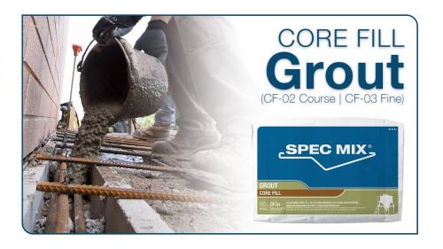 Spec Mix Core Fill Grout