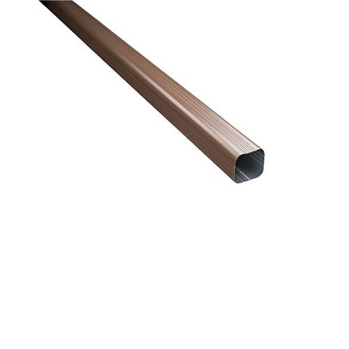 Large Square Chocolate Aluminum Gutter Downpipe – Sold by the Piece (10 Per Box)