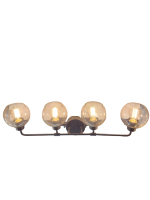 CK Lighting Alexas Clear 4LT Vanity Light (Black)