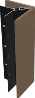  Vintage Brown 12' Exterior Corner Trim WPC, FRONT - Fiberwood 