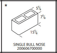 Amcon 6" Single Bullnose