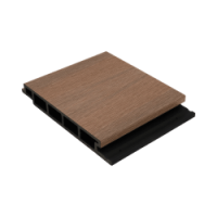  Teak 12' Classic WPC Wall Cladding, 6.6 SQFT per Piece, Sold by the Piece, 130 Pieces per Pallet - Fiberwood