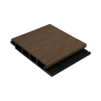  Walnut 12' Classic WPC Wall Cladding, 6.6 SQFT per Piece, Sold by the Piece, 130 Pieces per Pallet - Fiberwood